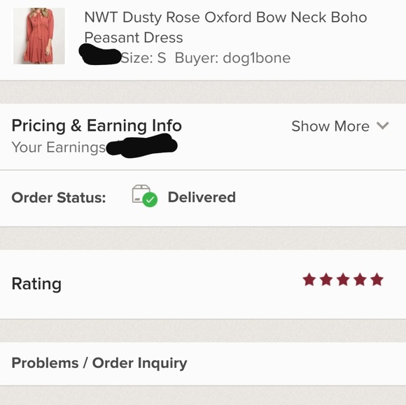 1 LEFT SZ M Dusty Rose Bow Neck Boho Peasant Dress - Picture 4 of 5